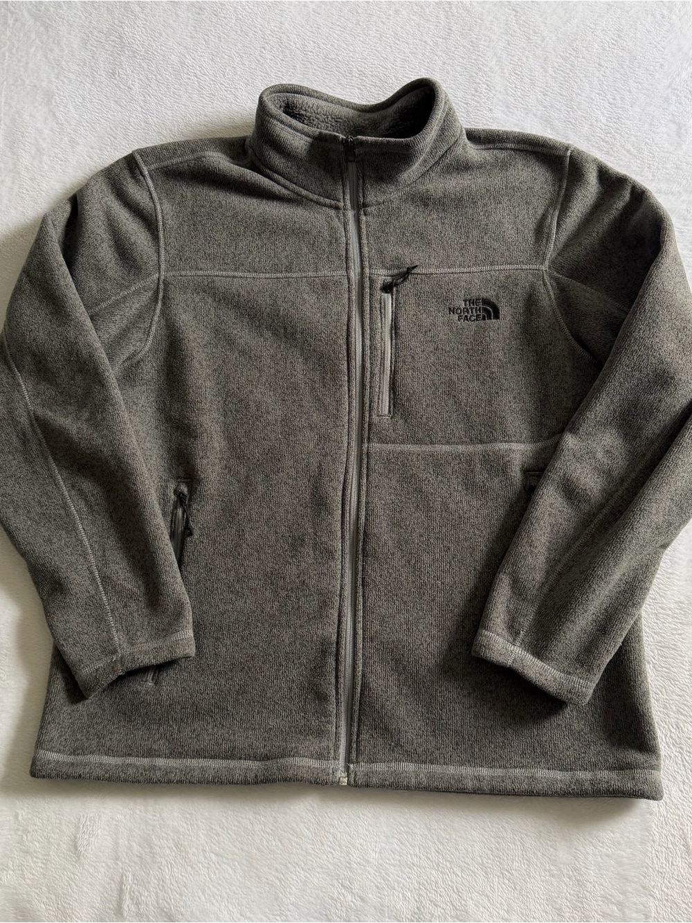 The North Face Mens Gordon Lyons Full Zip Hoodie Grey
Heather Fleece Jacket XL